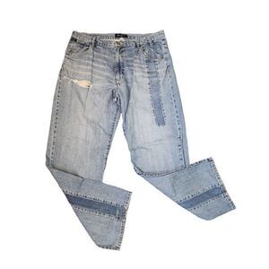 Vintage Y2K Sean John Distressed Baggy Jean Mens Size 36 Blue Medium Wash Denim